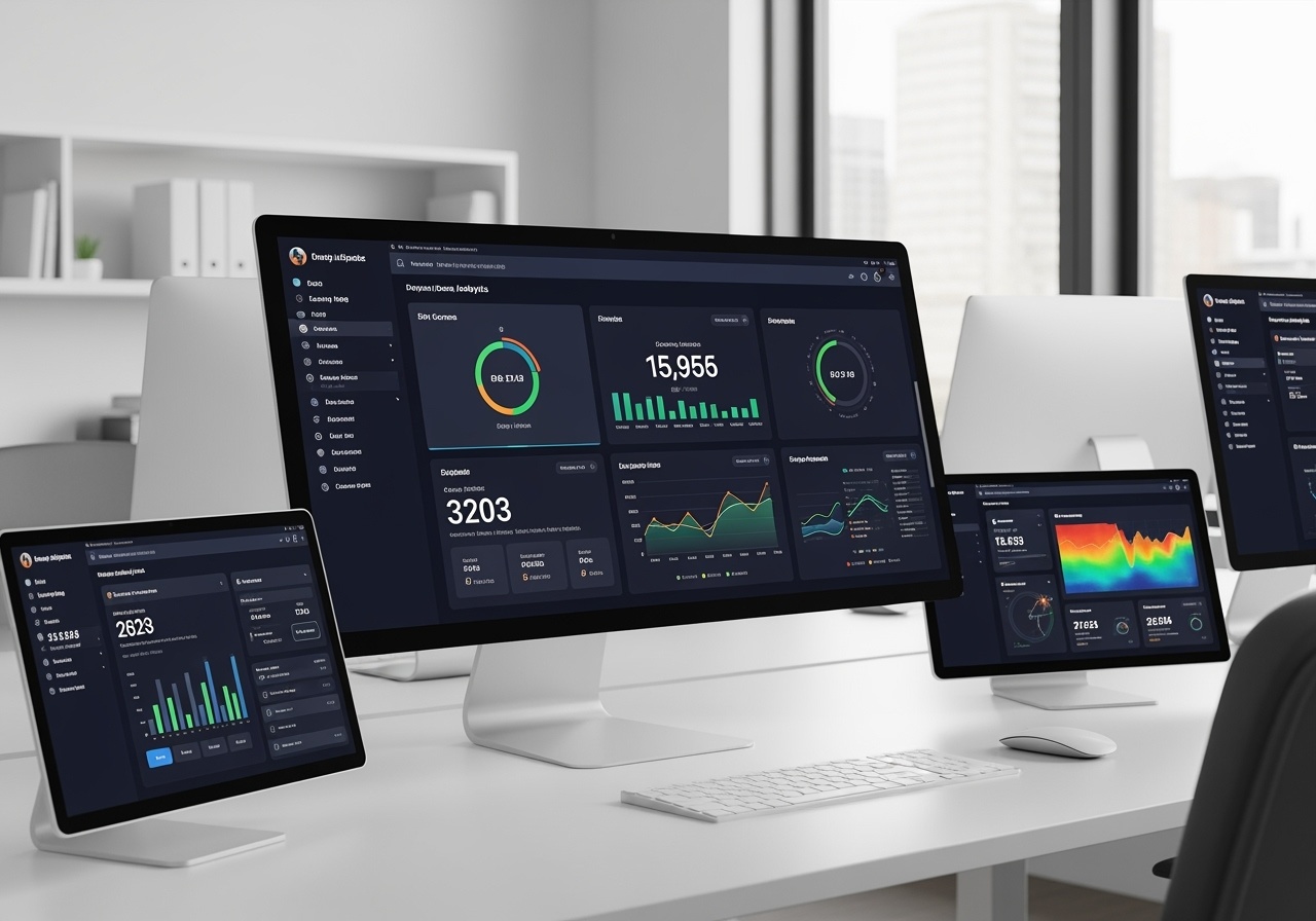 Learning analytics dashboard with charts and progress tracking